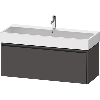 Duravit ketho 2 meuble de lavabo avec 1 tiroir pour lavabo simple 118.4x46x44cm avec poignée anthracite graphite mat