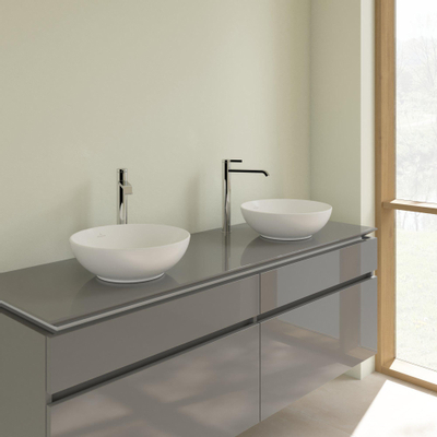 Villeroy & Boch Loop & friends vasque à poser - 38cm - ronde avec trop-plein CeramicPlus stone white