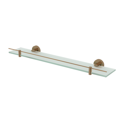 Haceka Kosmos Étagère - 60x12cm - verre - cuivre brossé