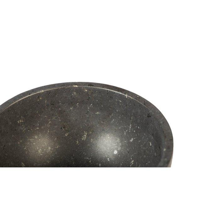 FugaFlow Efficiente Pietra Waskom - 21x21x12cm - rond - natuursteen - Donker