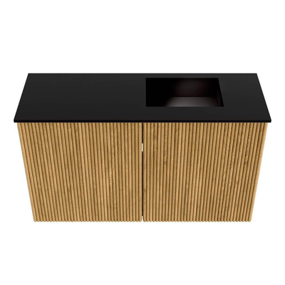 Mondiaz JOYA 70cm toiletmeubel - kleur Oak - Wastafel FAYE positie Rechts Zonder kraangat kleur Urban.