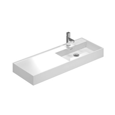 Thebalux twenty 2.0 Lavabo - 120cm - céramique - cuve droite - 1 trou de robinet - blanc brillant