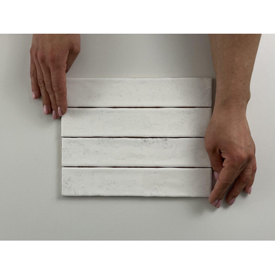 ÉCHANTILLON Terravito Dorelia carreau mural - 5x25cm - White brillant (blanc)