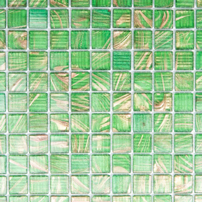 La Mosaic Factory Amsterdam carreau mosaïque - 32,2x32,2cm - carrelage mural et de sol - Carré - Verre vert brillant