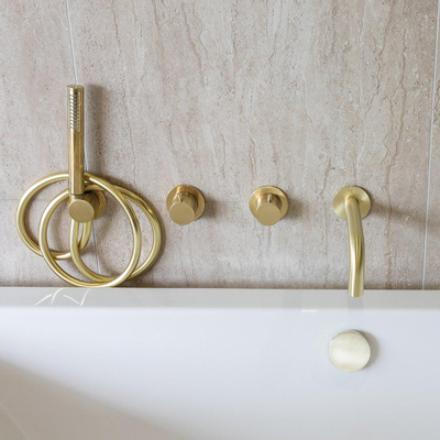 Crosswater MPRO Module Robinet de baignoire - 2 fonctions - avec bec de baignoire - laiton brossé