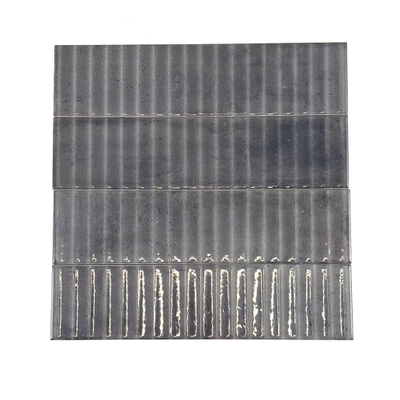 Terravito Sileno Pour carreau mural - 30x7.5cm - 8mm - rainuré - Anthracite