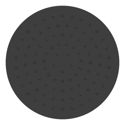 Wiesbaden Unimatch Hoofddouche rond - 20x1.2cm - mat zwart