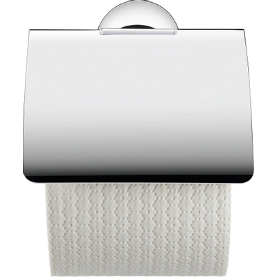 Duravit Starck T Toiletrolhouder - met klep - hoogglans chroom