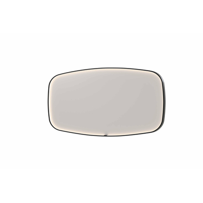 INK SP31 miroir - 160x4x80cm contour dans un cadre en acier incl dir LED - chauffage - changement de couleur - dimmable et interrupteur - métal brossé black