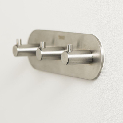 Tiger Porte-manteaux Rhino inox brossé 13x4x2.8cm