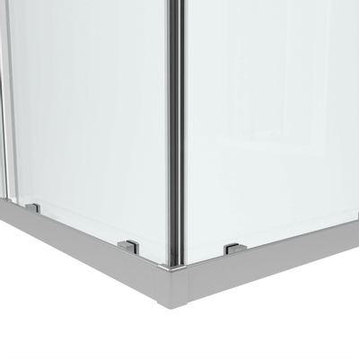 Marenza Casus Cabine de douche - 80x80x200cm - entrée d'angle - verre clair - profilé - chrome