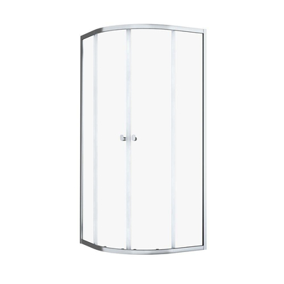 Sealskin Hooked Cabine de douche quart de cercle en quatre parties avec portes coulissantes 90x90x200 cm, verre de sécurité clair 6 mm avec traitement anticalcaire chromé