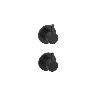 Hotbath COBBER Partie apparente - Inbouw inverseur 2 voies MBP Noir brossé PVD