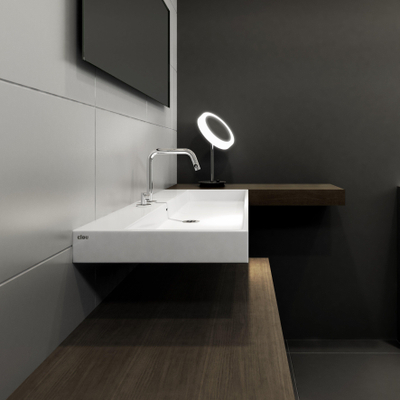Clou Wash Me lavabo 110x42cm sans bonde Céramique Blanc