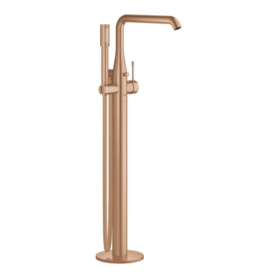 GROHE Essence New Afbouwdeel vrijstaande badkraan - omstel - draaibare uitloop 27.7cm - handdouche - doucheslang - brushed warm sunset