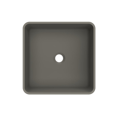 Arcqua Case vasque à poser - carrée - 37x37cm - quartz gris mat