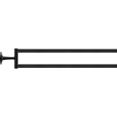 Duravit Starck T Handdoekhouder - 2 stangen - 46.5cm - draaibaar - mat zwart