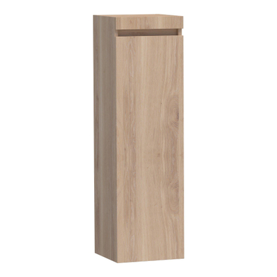 BRAUER Joy badkamerkast - 120x35x35cm - 1 deur - greeploos - rechtsdraaiend - lamellen eiken naturel