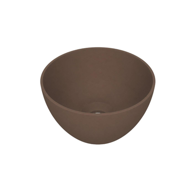 Arcqua Olivia Waskom - 22x22cm - rond - opbouw - mat chocola