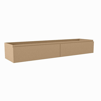 Mondiaz FOGE Meuble sous vasque - 160x41x25cm - 2 tiroirs - softclose - 1 découpe droite - Oro