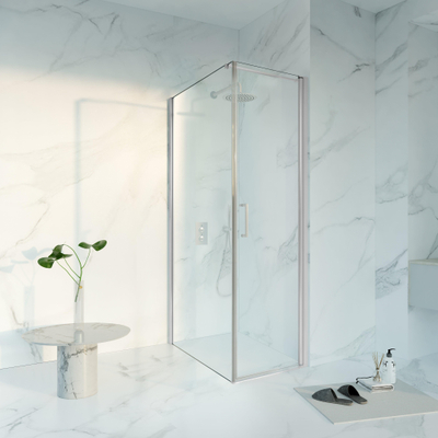 Fortifura Galeria Douchecabine - 60x100x200 - Profiel veiligheidsglas - antikalk - hoogglans chroom