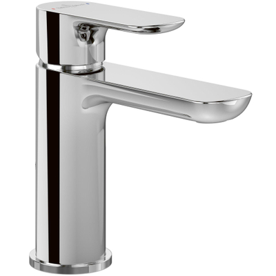 Villeroy & Boch O.novo ensemble de robinet à une poignée sans bonde de vidage Push-Open - chrome