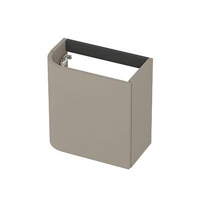 INK Concept R Meuble sous-lavabo pour lave-mains - 40x22x40cm - 1 porte - ouverture à droite - angle arrondi - MDF laqué - coton crème mat