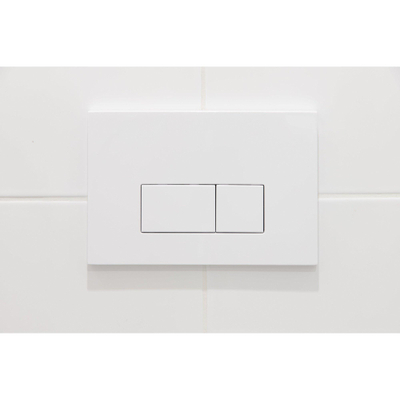 FugaFlow Eccelente Press Plaque de déclenchement DualFlush pour bâti-support Geberit UP320 ABS rectangulaire Blanc brillant