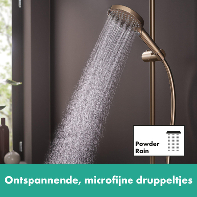 Hansgrohe Raindance Select S Handdouche 120 - 3jet powderrain - geborsteld brons