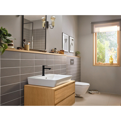 Hansgrohe Rebris e Eengreeps wastafelmengkraan - 110 - coolstart - ecosmart+ - met PopUp - trekwaste - mat zwart