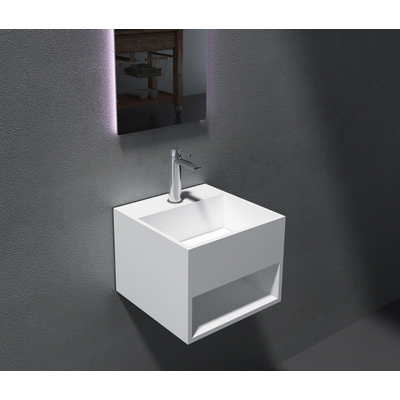 Arcqua Crosstone raf fountain 32x32x25cm solid surface matt white