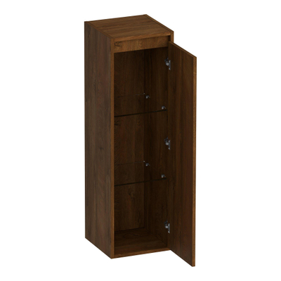 BRAUER Adore Wavy armoire haute - 120x35x35cm - 1 porte - ouverture à droite - sans poignée - Forest Cacao