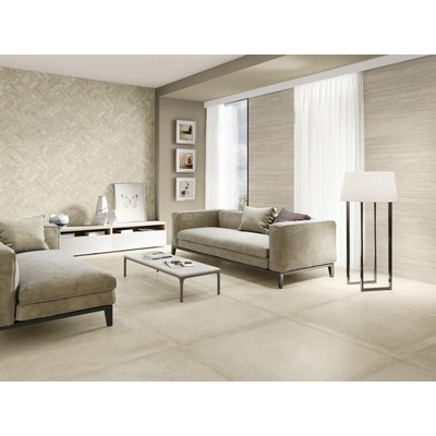 Baldocer Ceramica Larchwood Carrelage mural 40x120cm rectifié aspect bois Beige clair mat