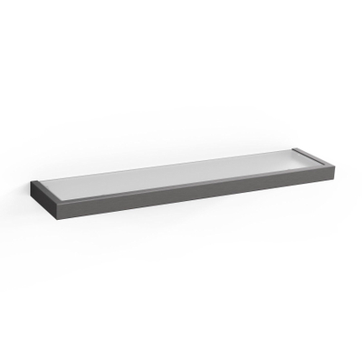 Zack LINEA Shelf - 46x13x3cm - verre mat - graphite