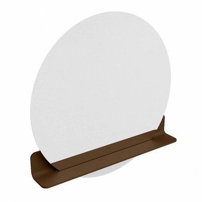 Mondiaz SPOT miroir – Ø 80 cm – avec tablette – Rust (brun)