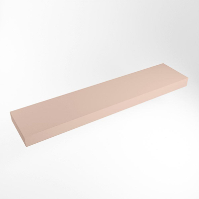 Mondiaz TOP 46 Vrijhangend Topblad - 210x46x12cm - geschikt voor waskom - Solid surface - Rosee