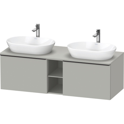 Duravit D-neo Meuble sous vasque 140x55x45.9cm 2 tiroirs Gris béton mat