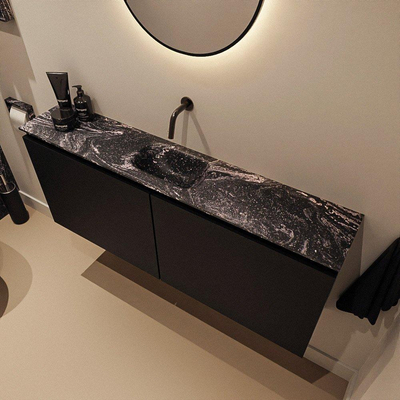MONDIAZ TURE-DLUX Meuble WC 120 cm Urban. EDEN lavabo Lava position milieu. Sans trou de robinet.