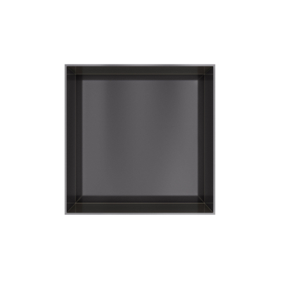 Hotbath &MORE Boîte encastrée ou niche encastrée 30x30x10cm sans cadre PVD noir brossé