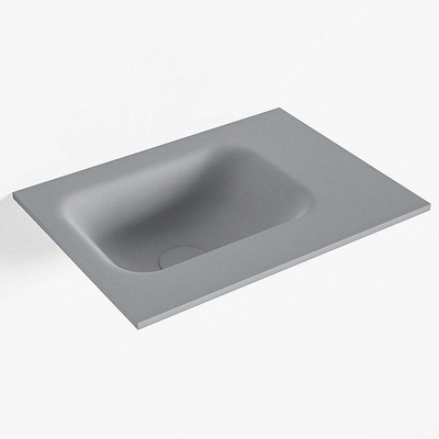 Mondiaz LEX Lavabo - 40x30x0.9cm - lavabo Gauche - sans trous de robinet - pour meuble de WC - Solid surface - Plata