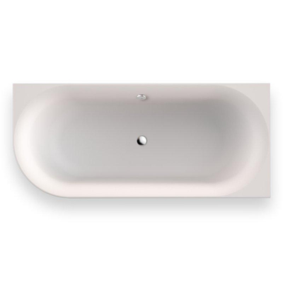 Plieger Kansas Baignoire d'angle - 180x80x60cm - angle droit - avec arrivée d'eau - avec garniture de vidage et de trop-plein - avec pieds - acrylique - blanc mat