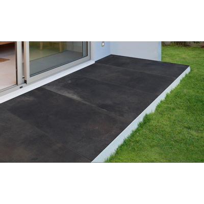 Terravito Dalora wand- en vloertegel - 60x60cm - 9mm - Vierkant - gerectificeerd - Betonlook - Black mat