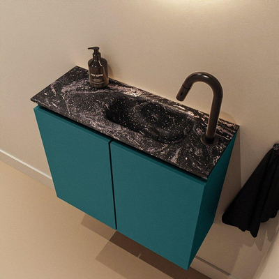 MONDIAZ TURE-DLUX Meuble de toilettes 60 cm Smag. EDEN lavabo Lava position droite. Avec 1 trou de robinet.