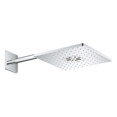 GROHE Rainshower SmartActive 310 Cube hoofddouche - 31x31cm - vierkant - wandarm 43cm - 2 straalsoorten - chroom