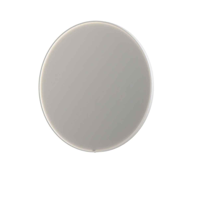 INK Sp24 miroir 120x4x120cm à leds en bas et en haut à couleur changeante miroir chauffant rond dans un cadre en acier aluminium blanc mat