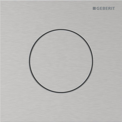 Geberit Type 40 urinioir bedieningsplaat - pneumatisch - rond - rvs geborsteld/easy-to-clean - rvs geborsteld