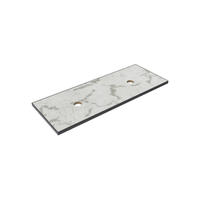 Thebalux Type wastafelblad 120x46cm frame mat zwart Keramiek Marble Carrara