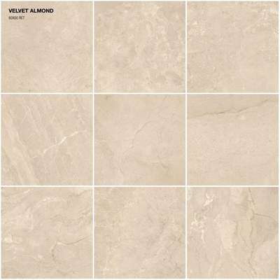 Edimax astor carreau de sol et de mur velours amande 60x60 cm rectifié aspect marbre crème mat