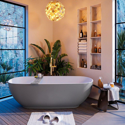 Mondiaz ALAN-DLUX Ensemble de meuble - 200cm - meuble Plata mat - 2 tiroirs - Lavabo Cloud Ostra suspendu - vasque Droite - 0 trous de robinet