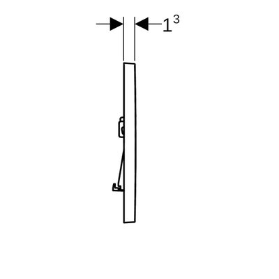 Geberit Sigma01 bedieningsplaat - 2-toets spoeling - vierkant - Alpien wit